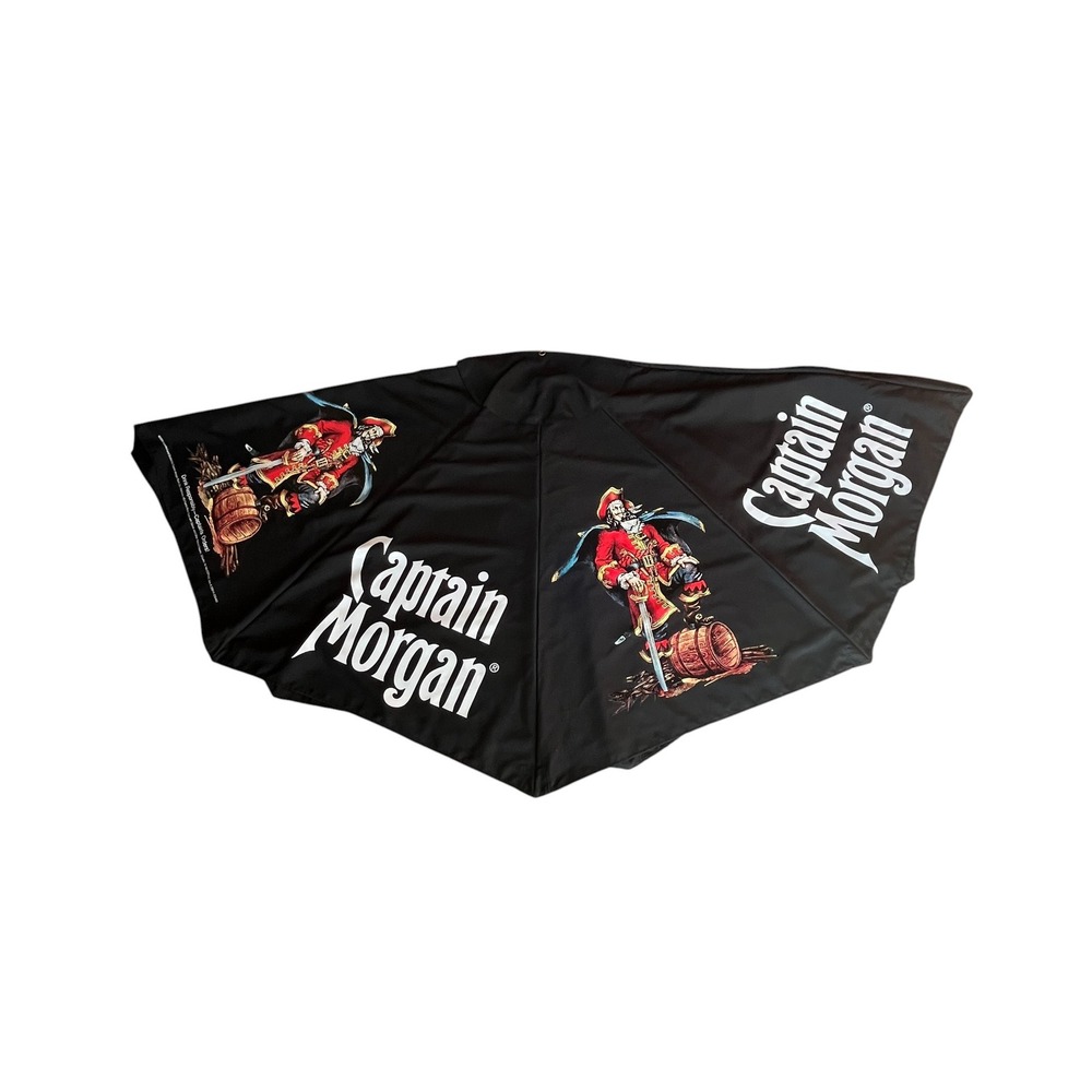 Captain Morgan Pirate Black Promotional Umbrella Beach Patio‎ Outdoor 2004